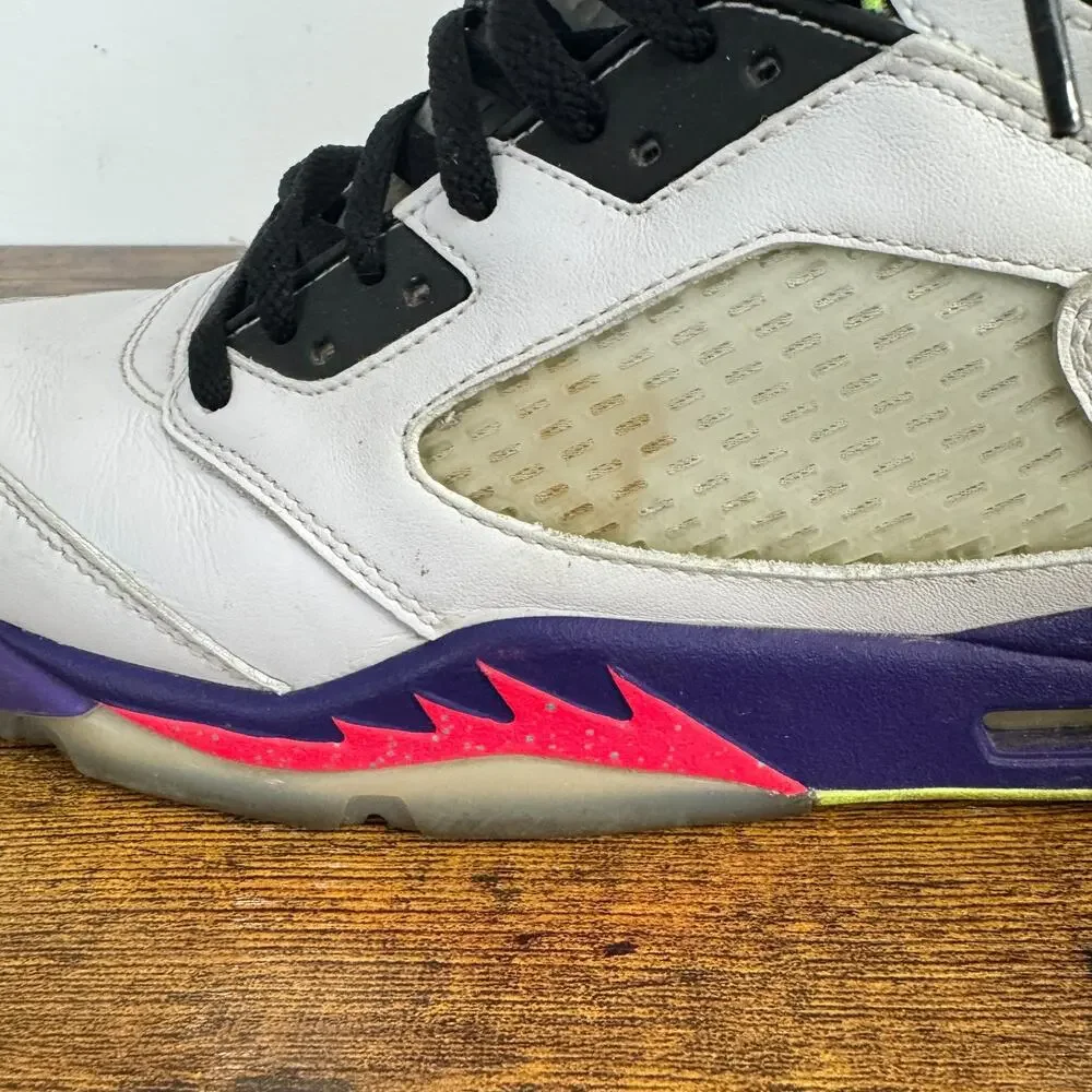 Nike Air Jordan 5 Retro Alternate Bel-Air 2020 Shoes White Purple Mens Size 12